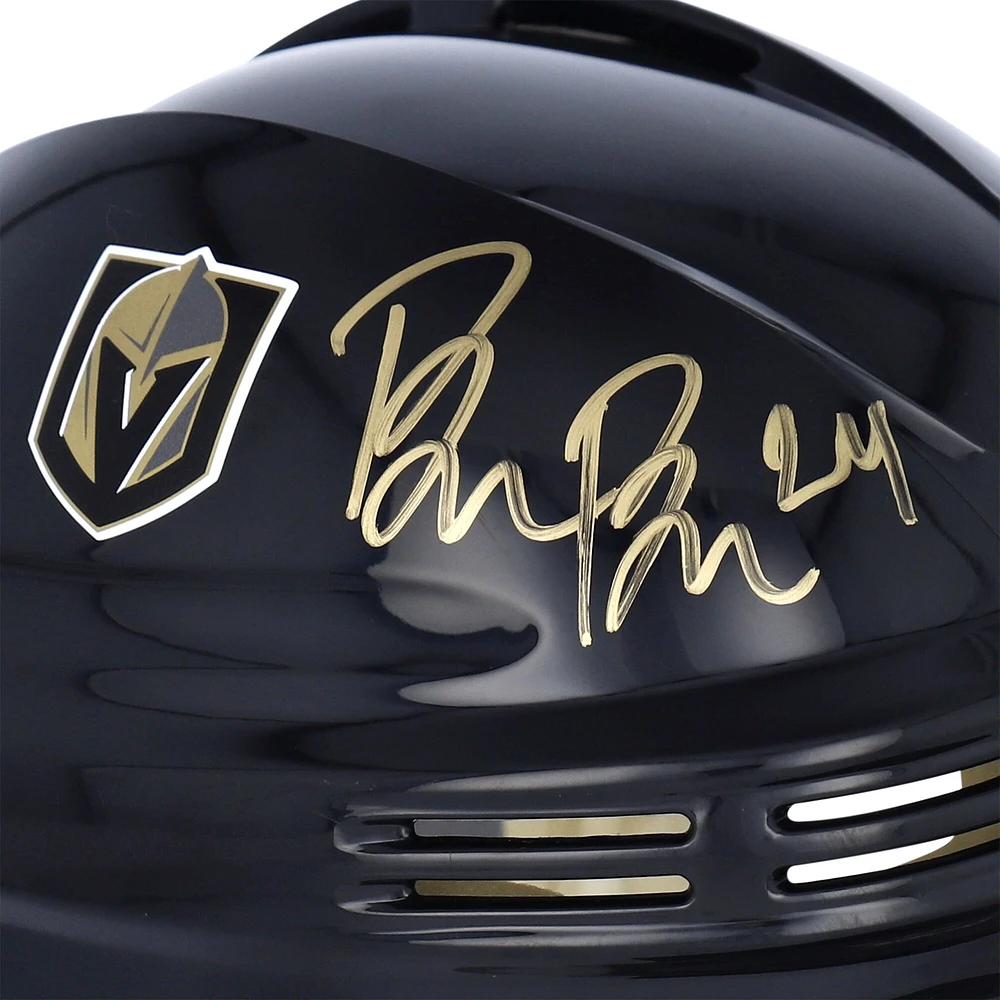 Casque mini noir autographié par Brendan Brisson Vegas Golden Knights