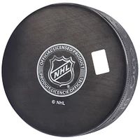 Rondelle de hockey autographiée par Brendan Brisson des Golden Knights de Vegas avec l'inscription « Go Knights Go! »