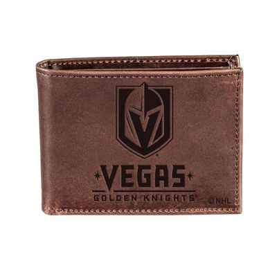 Brown Vegas Golden Knights Bifold Leather Wallet