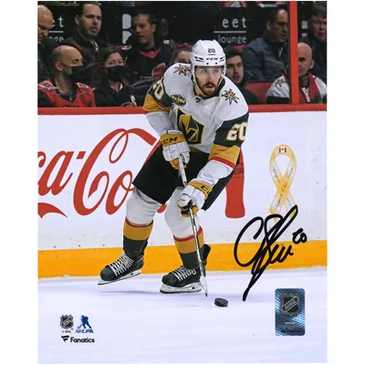 Chandler Stephenson Vegas Golden Knights Fanatics Authentic Autographed 8" x 10" White Jersey with Puck Photograph