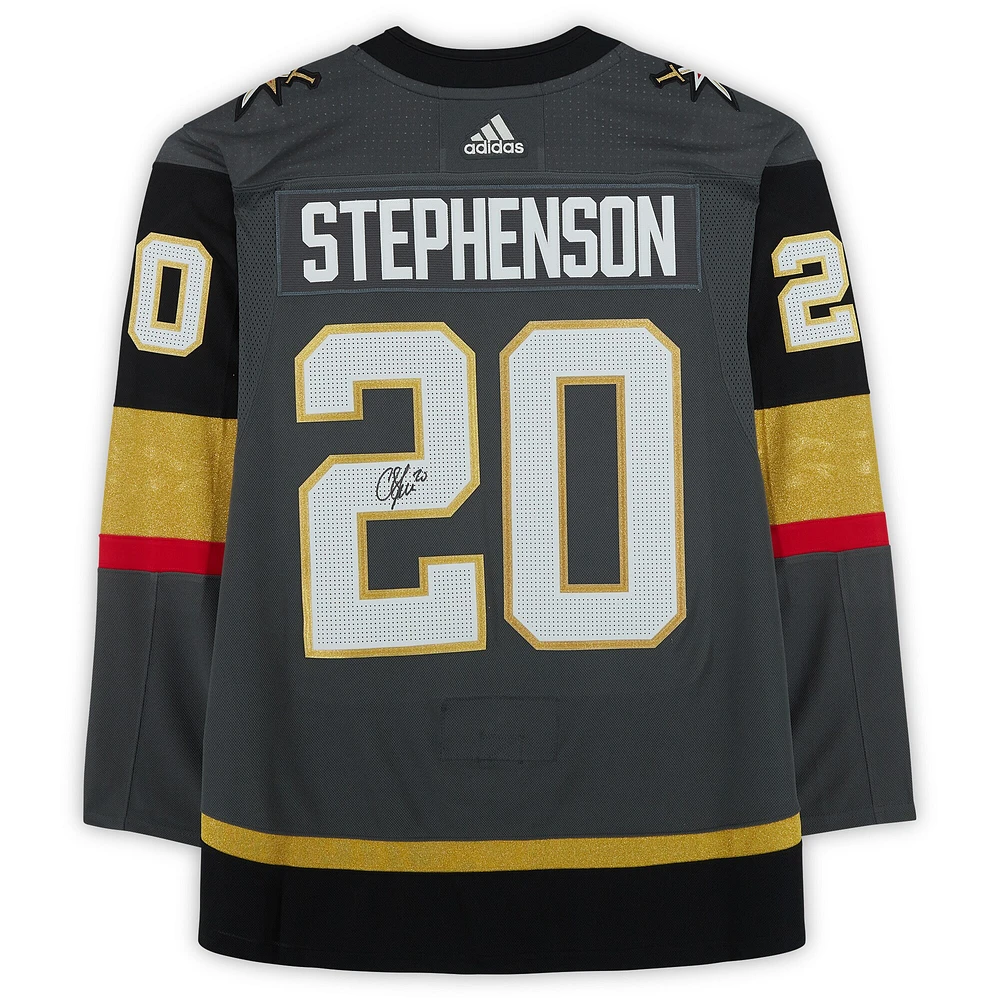 Maillot authentique Adidas gris autographié par Chandler Stephenson des Vegas Golden Knights