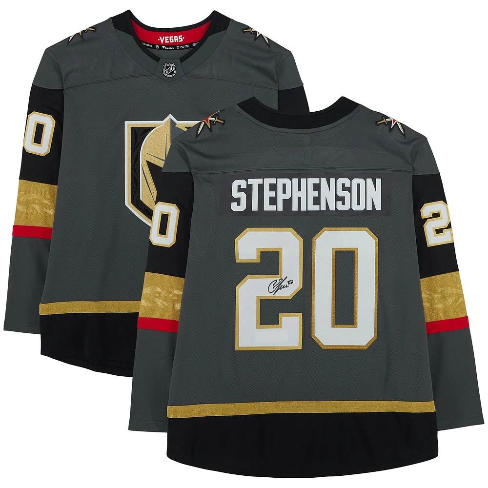 Maillot gris dédicacé Fanatics Breakaway des Vegas Golden Knights de Chandler Stephenson