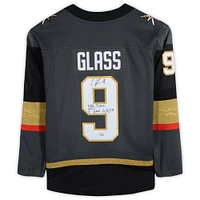 Maillot Breakaway des Fanatics noirs autographiés par Cody Glass Vegas Golden Knights avec plusieurs inscriptions