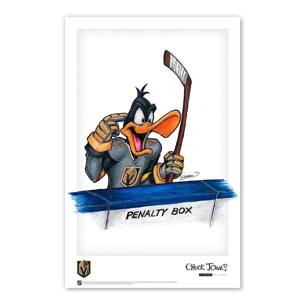 Daffy Duck Vegas Golden Knights 11" x 17" Looney Tunes Poster Print