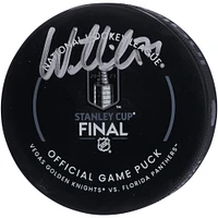 Fanatics Authentic William Karlsson Vegas Golden Knights vs. Florida Panthers Autographed 2023 Stanley Cup Final Matchup Official Game Puck