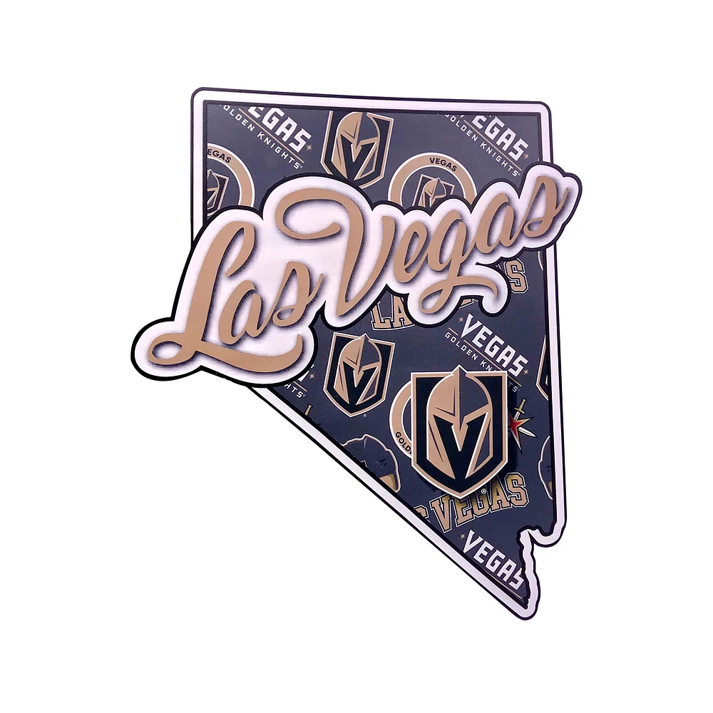 FOCO Vegas Golden Knights 10.5'' x 15'' Die-Cut State Sign