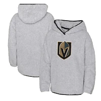 Girls Youth Heather Gray Vegas Golden Knights Ultimate Teddy Fleece Pullover Hoodie