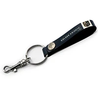 Gray Vegas Golden Knights Personalized Leather Loop Keychain