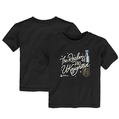 T-shirt de célébration des champions la Coupe Stanley 2023 Vegas Golden Knights pour bébé noir