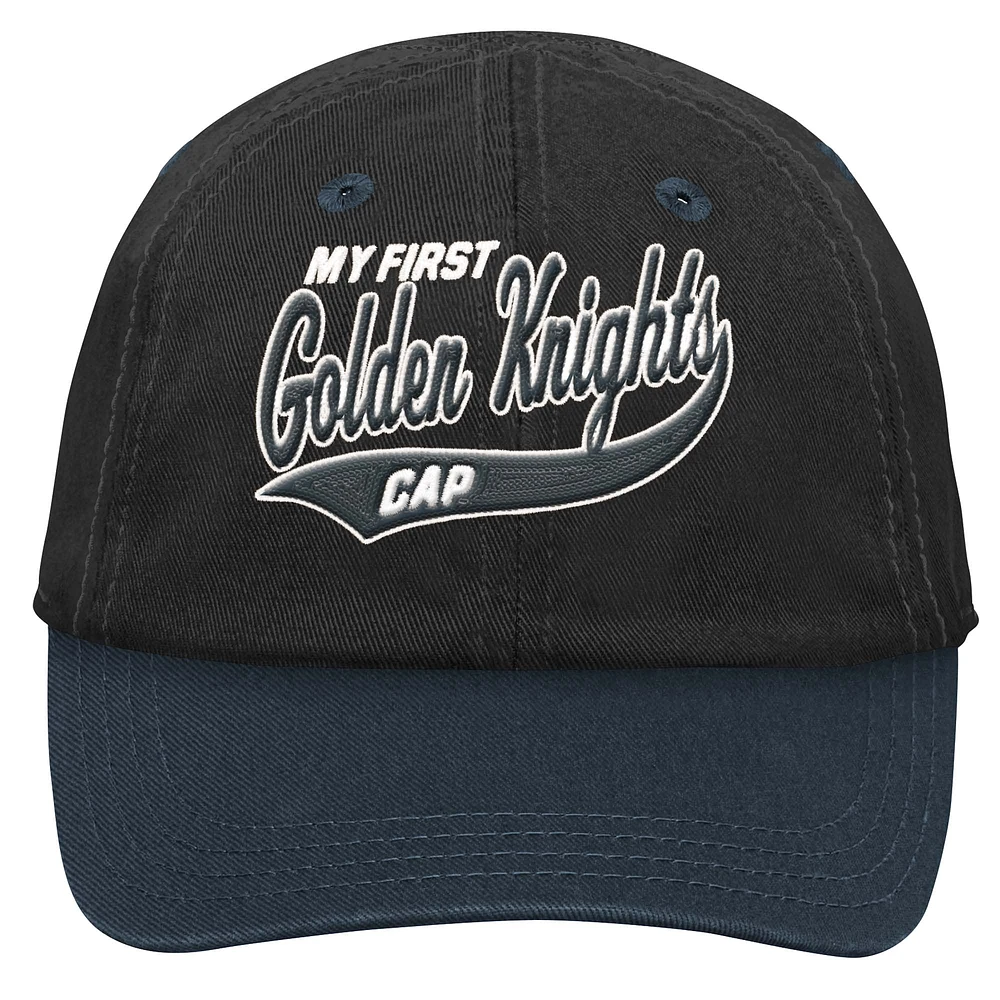 Casquette souple et flexible My First Tail Sweep pour bébé Black Vegas Golden Knights