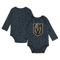 Body gris à manches longues Vegas Golden Knights Dynamic Defender pour bébé