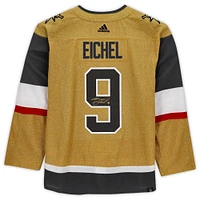 Maillot authentique alternatif dédicacé par Jack Eichel Gold Vegas Golden Knights adidas