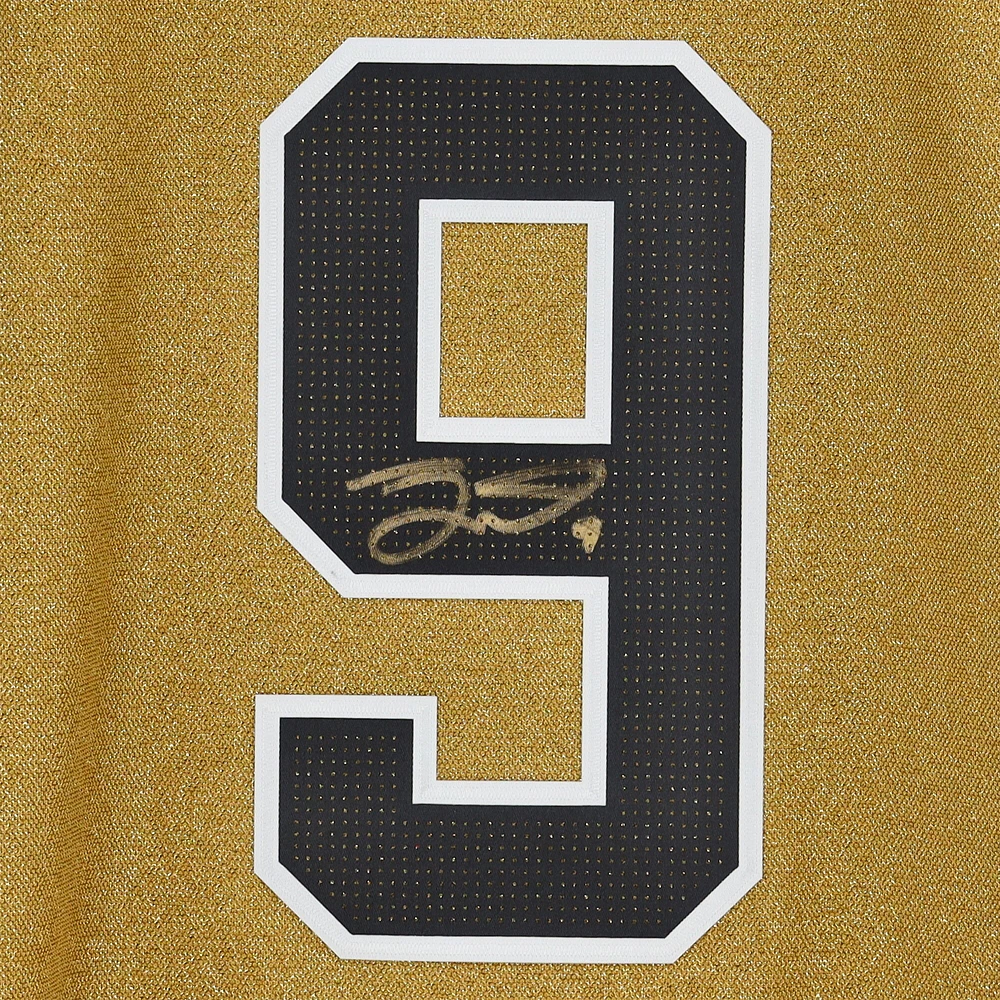 Maillot authentique alternatif dédicacé par Jack Eichel Gold Vegas Golden Knights adidas