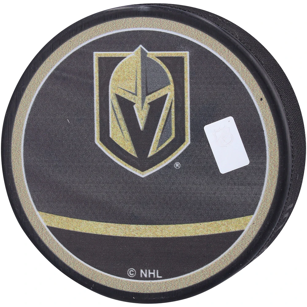 Rondelle de hockey rétro inversée autographiée par Jack Eichel Vegas Golden Knights 2022-23