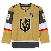 Maillot Adidas authentique doré autographié par Jack Eichel Vegas Golden Knights, champion de la Coupe Stanley 2023, avec écusson de la Coupe Stanley