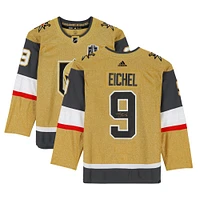 Maillot Adidas authentique doré autographié par Jack Eichel Vegas Golden Knights, champion de la Coupe Stanley 2023, avec écusson de la Coupe Stanley