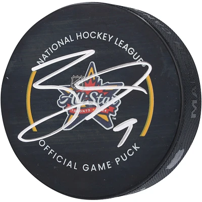 Rondelle de jeu officielle autographiée par Jack Eichel Vegas Golden Knights pour le match des étoiles de la LNH 2024
