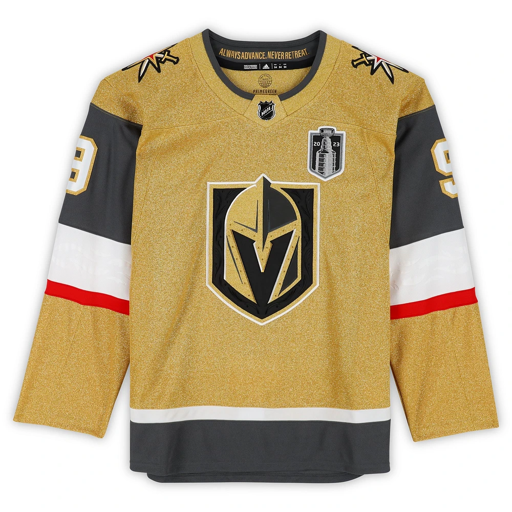 Maillot authentique Adidas autographié par Jack Eichel Vegas Golden Knights avec plusieurs inscriptions - Édition limitée à 26 exemplaires