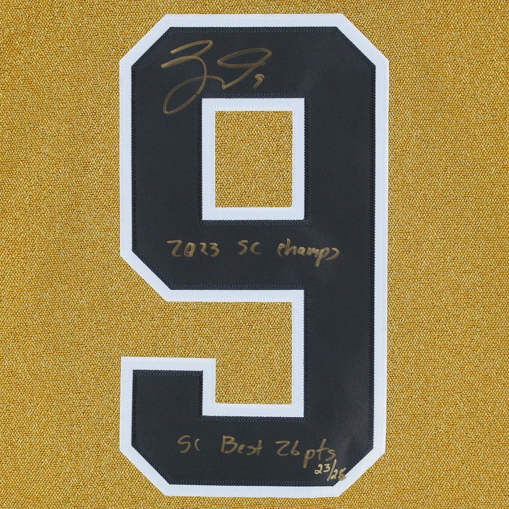 Maillot authentique Adidas autographié par Jack Eichel Vegas Golden Knights avec plusieurs inscriptions - Édition limitée à 26 exemplaires