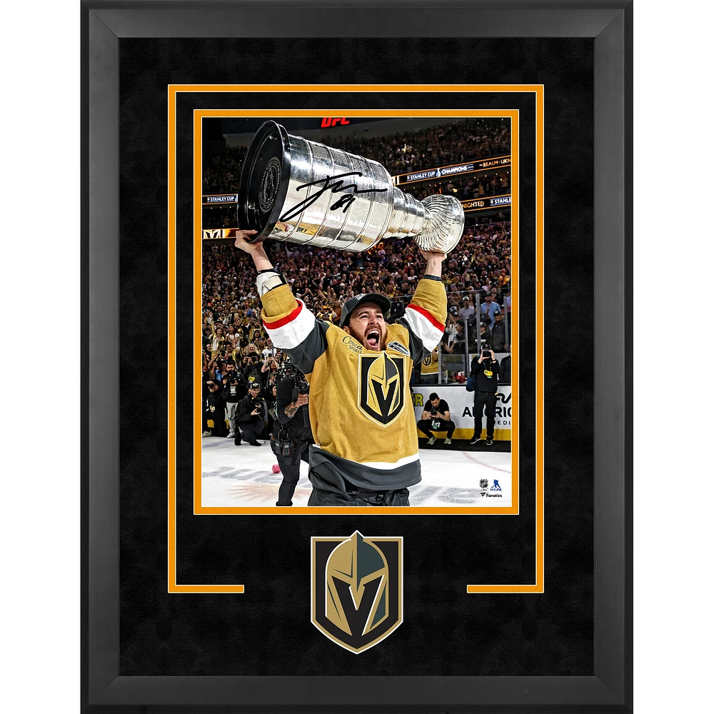 Jonathan Marchessault Vegas Golden Knights Autographed Deluxe Framed 2023 Stanley Cup Champions 16" x 20" Raising Cup Photograph