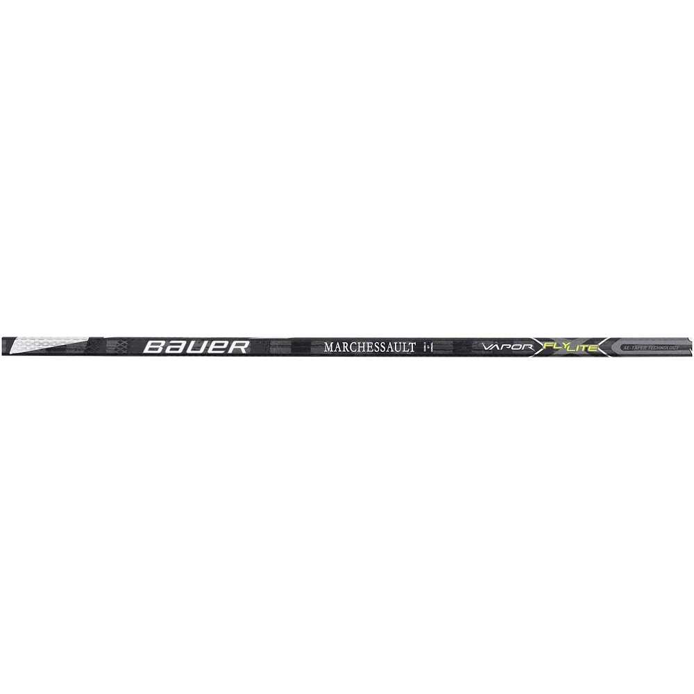 Bâton de hockey Bauer noir autographié par Jonathan Marchessault des Golden Knights de Vegas contre les Canucks de Vancouver le 13 novembre 2021