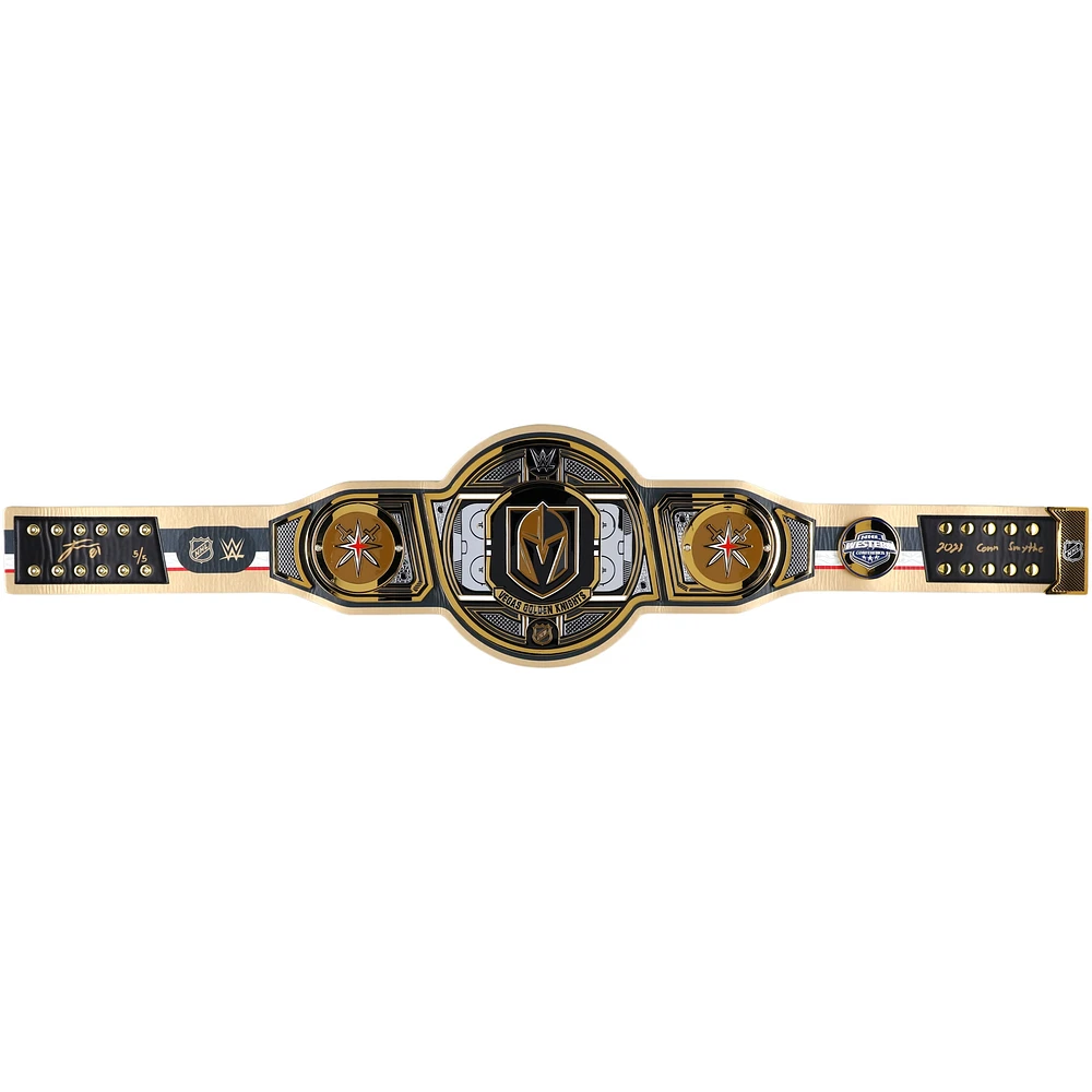 Jonathan Marchessault Vegas Golden Knights Autographed WWE Legacy Title Belt with "2023 Conn Smythe" Inscription - Limited Edition #5/5