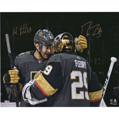 Reilly Smith Vegas Golden Knights Autographed 16 x 20 Gold Jersey Skating  Photograph