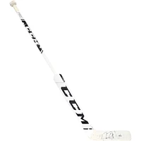 Bâton CCM blanc autographié par Marc-André Fleury des Golden Knights de Vegas contre les Coyotes de l'Arizona le 1er mai 2021 - Victoire en carrière n° 489