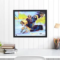 Impression giclée sur toile encadrée 16" x 20" de Marc-André Fleury Vegas Golden Knights - Art par Steven Walden