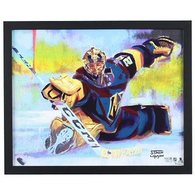 Impression giclée sur toile encadrée 16" x 20" de Marc-André Fleury Vegas Golden Knights - Art par Steven Walden