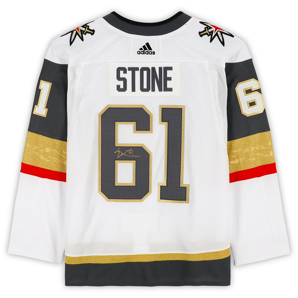 Mark Stone Vegas Golden Knights Autographed White adidas Authentic Jersey with 2023 Stanley Cup Final Patch 