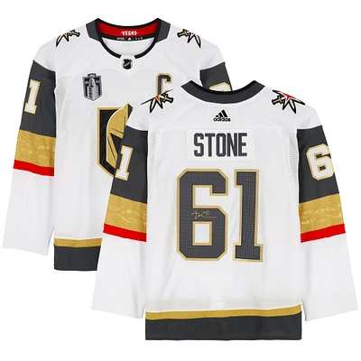 Mark Stone Vegas Golden Knights Autographed White adidas Authentic Jersey with 2023 Stanley Cup Final Patch 