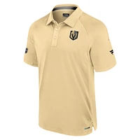 Polo raglan authentique Pro Fanatics Gold Vegas Golden Knights pour hommes