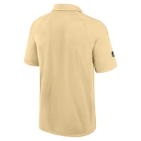 Polo raglan authentique Pro Fanatics Gold Vegas Golden Knights pour hommes