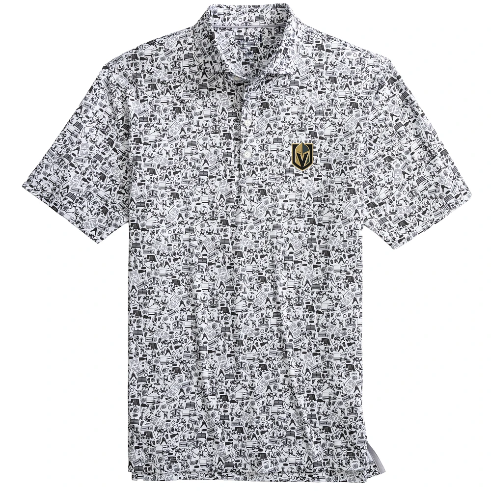 Polo Slapshot noir/blanc Vegas Golden Knights pour homme johnnie-O