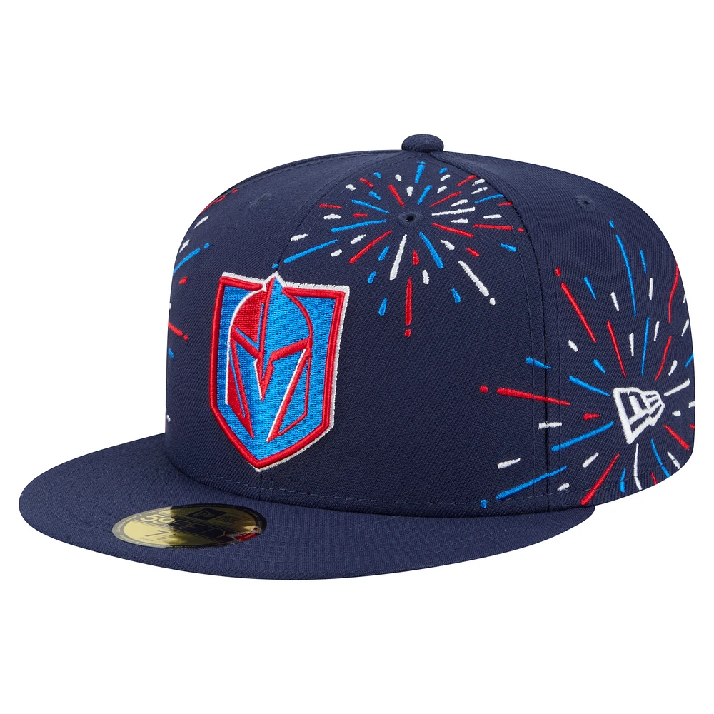 Men's New Era  Navy Vegas Golden Knights Americana Fireworks 59FIFTY Fitted Hat
