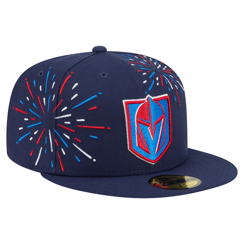 Men's New Era  Navy Vegas Golden Knights Americana Fireworks 59FIFTY Fitted Hat