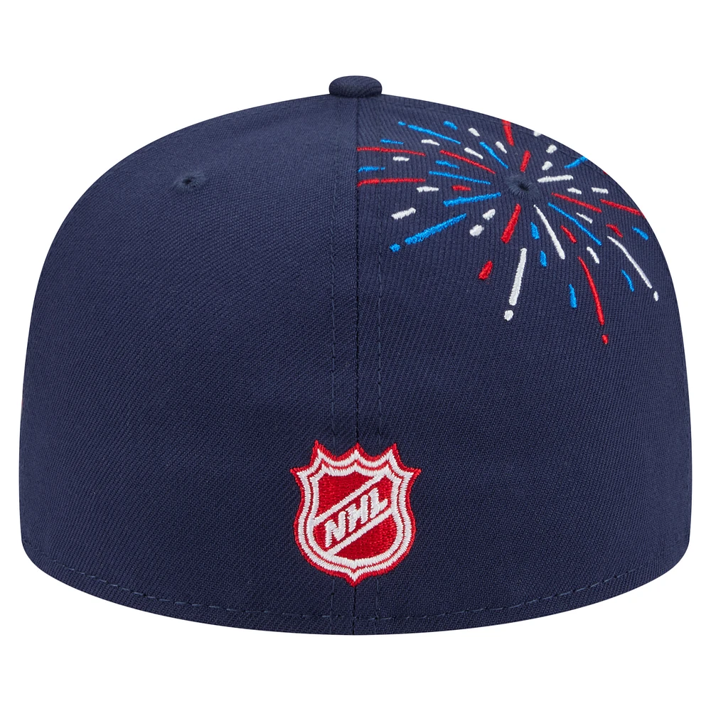 Men's New Era  Navy Vegas Golden Knights Americana Fireworks 59FIFTY Fitted Hat