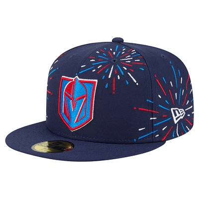 Men's New Era  Navy Vegas Golden Knights Americana Fireworks 59FIFTY Fitted Hat