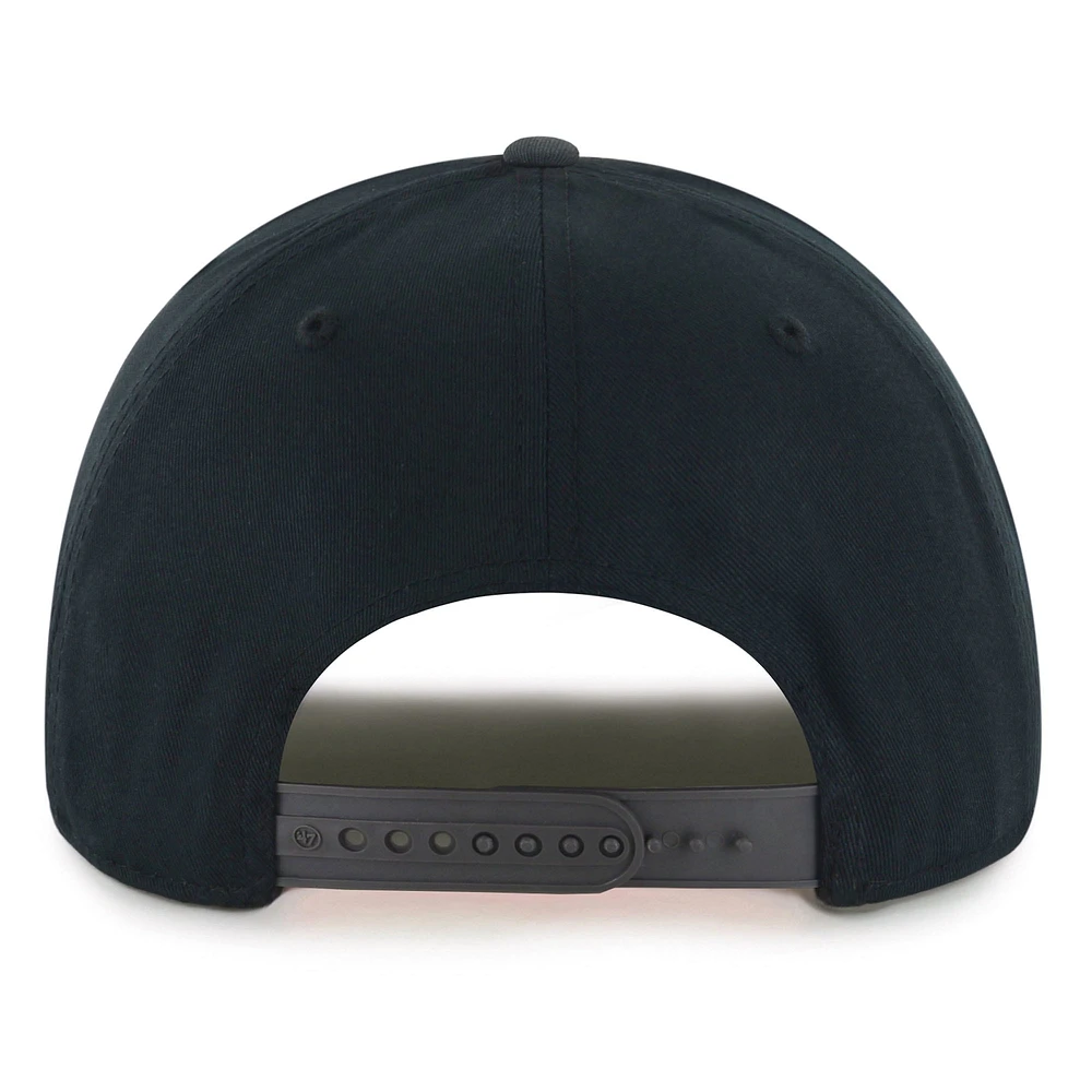 Men's '47 Black/Charcoal Vegas Golden Knights Dropshadow Rope Hitch Adjustable Hat