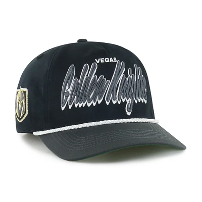 Men's '47 Black/Charcoal Vegas Golden Knights Dropshadow Rope Hitch Adjustable Hat