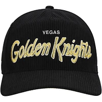 Men's '47  Black Vegas Golden Knights Crosstown Corduroy Hitch Adjustable Hat