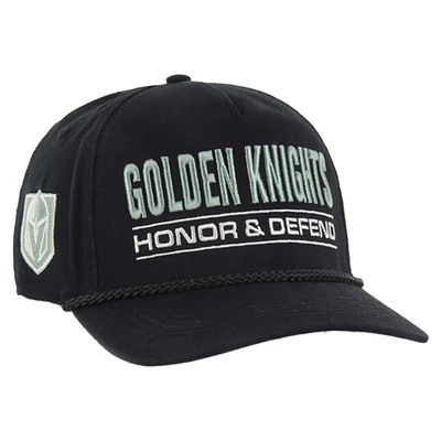 Men's '47 Black Vegas Golden Knights OHT Military Appreciation Homeland Honor and Defend Hitch Adjustable Hat