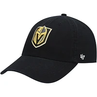 Casquette réglable '47 Black Vegas Golden Knights Team Clean Up pour homme