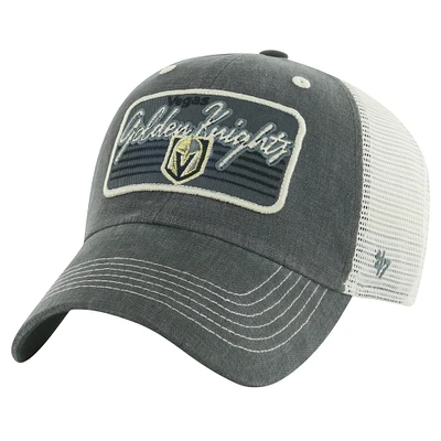 Casquette réglable de nettoyage à cinq points avec patch à cinq points '47 Charcoal Vegas Golden Knights pour hommes