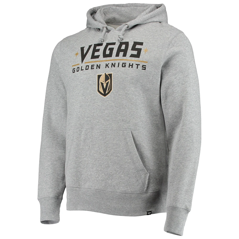 Chandail à capuchon d'avant-match des Golden Knights de Vegas '47 gris chiné pour homme