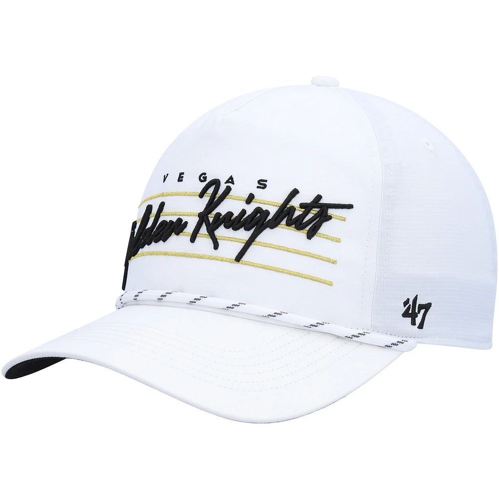 Men's '47 White Vegas Golden Knights Downburst Hitch Snapback Hat