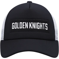 Men's adidas Black/White Vegas Golden Knights Team Plate Trucker Snapback Hat