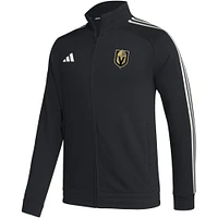 Men's adidas  Black Vegas Golden Knights Raglan Full-Zip Track Jacket