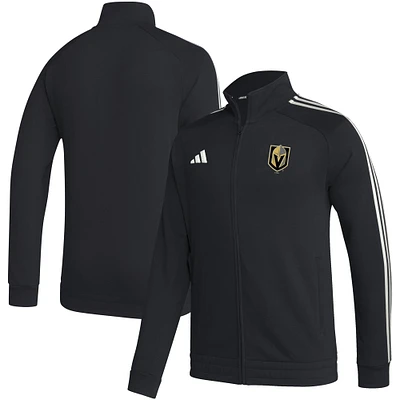 Veste de survêtement à fermeture éclair intégrale adidas Vegas Golden Knights Raglan pour homme